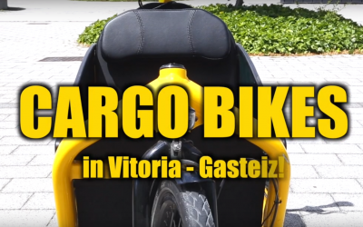 Cargo Bikers Roaming the Streets of Vitoria-Gasteiz